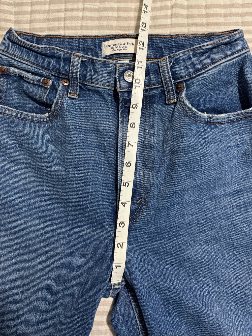 Abercrombie & Fitch Curve Love The 90s Ultra High Rise Straight Jeans - Size 26L - Picture 6 of 8